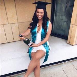 all white graduation outfit